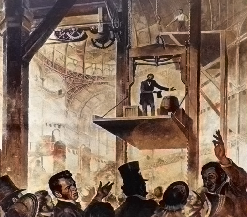 Otis Aufzug 1853 Weltausstellung New York